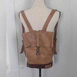 Cosmo London Tan/Brown Leather Backpack, Medium